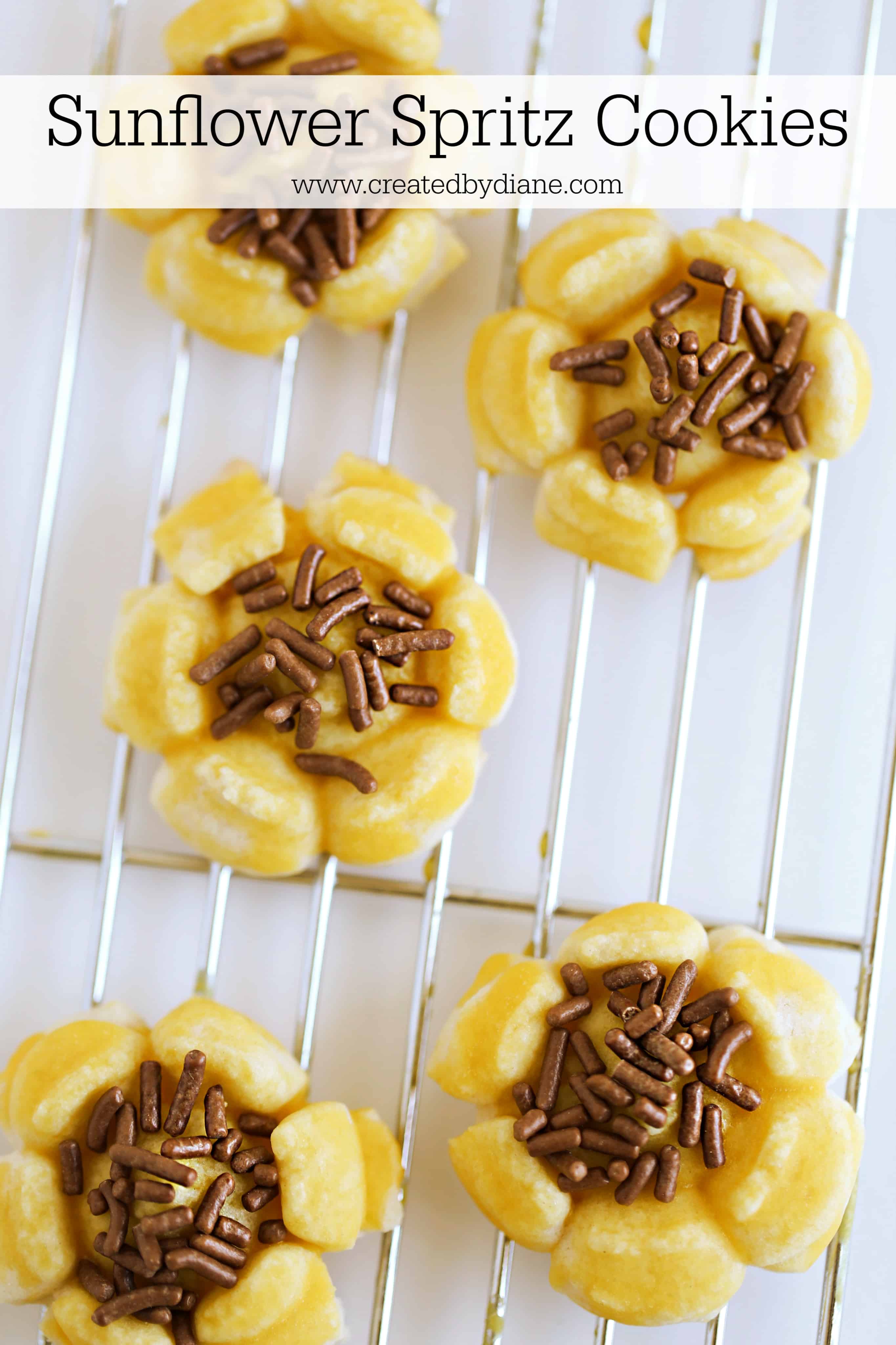 Sunflower Spritz Cookies