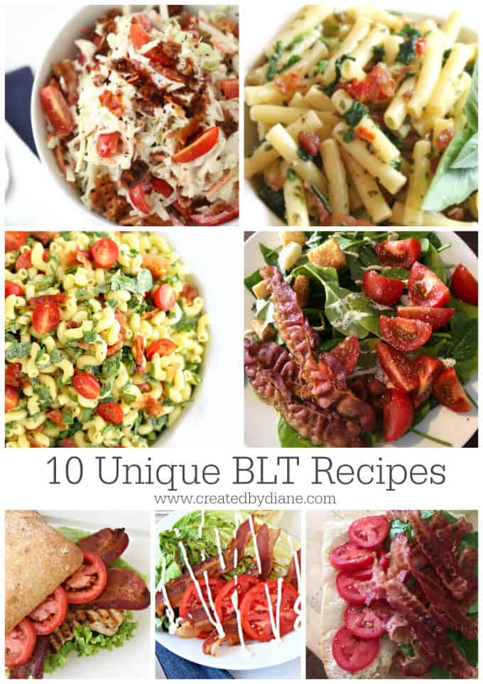 10 Unique BLT Recipes www.createdbydiane.com