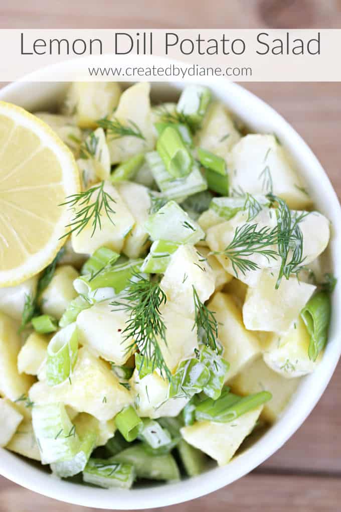 Lemon Dill Potato Salad www.createdbydiane.com