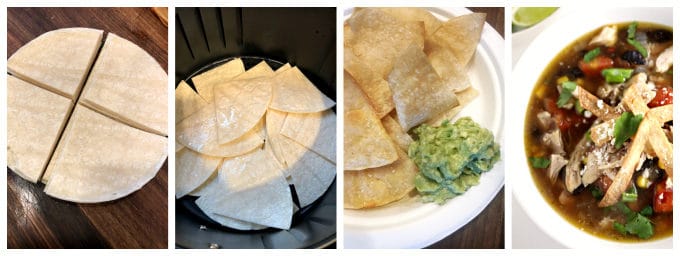 air fried tortillas, chips, strips, www.createdbydiane.com