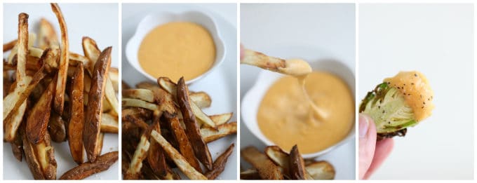 air fryer homemade french fries with homemade cheese sauce www.createdbydiane.com