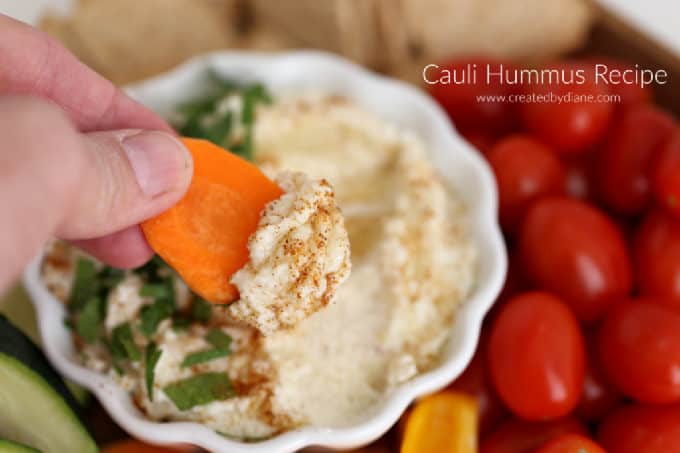 cauli hummus recipes www.createdbydiane.com