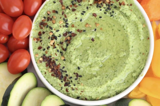 Cauliflower Spinach Hummus Recipe www.createdbydiane.com