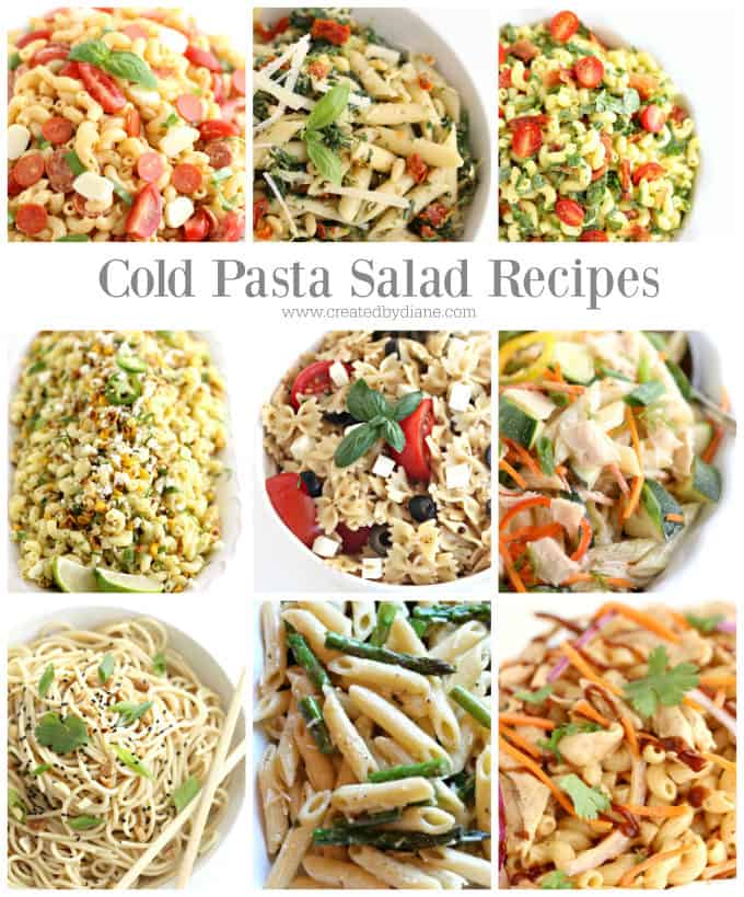 cold pasta salad recipes www.createdbydiane.com