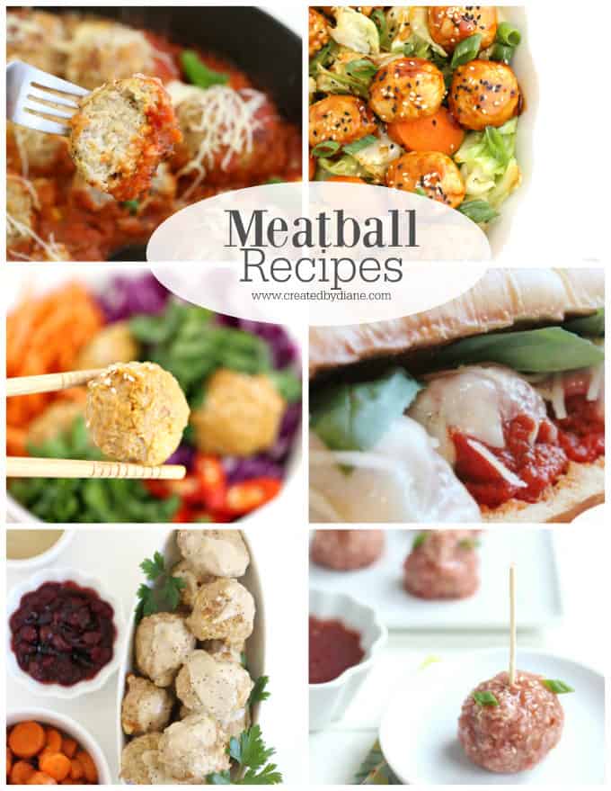 Meatball recipes www.createdbydiane.com