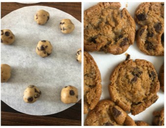 small CHOCOLATE CHIP MINI COOKIES IN THE AIR FRYER www.createdbydiane.com