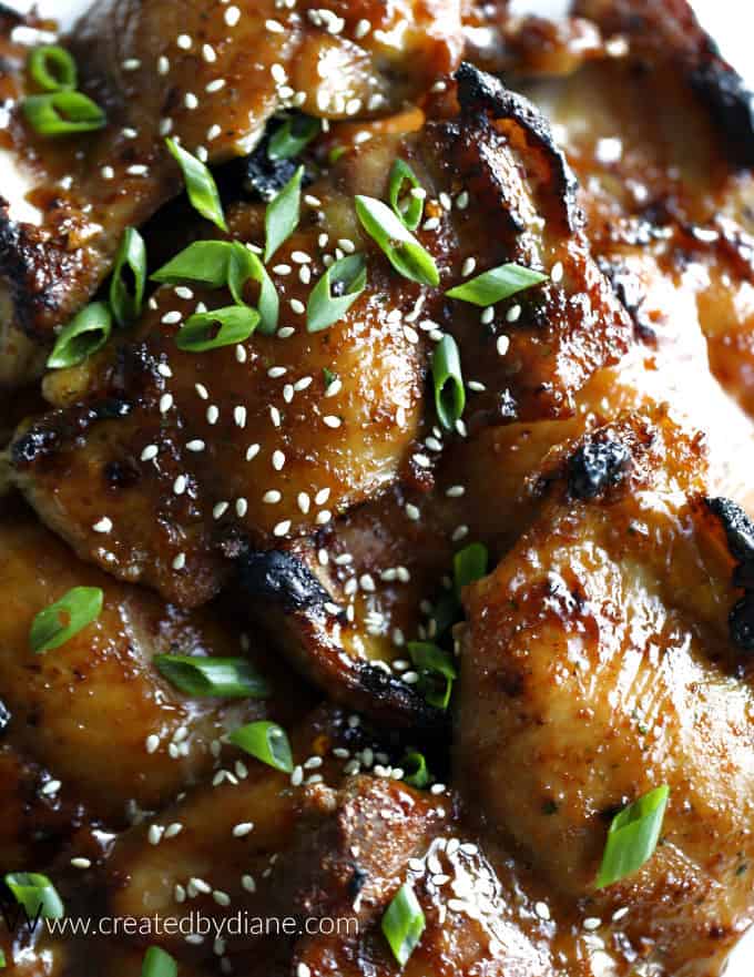 soy brown sugar marinated glazed chicken thighs oven or grill