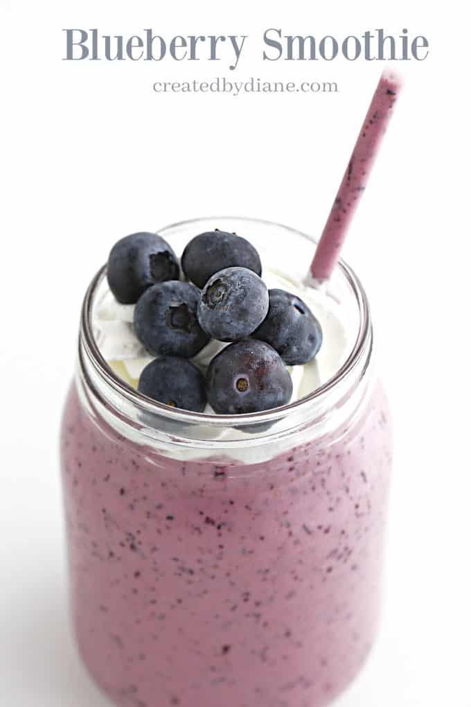 Blueberry Smoothie createdbydiane.com