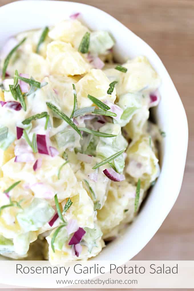 great rosemary garlic potato salad www.createdbydiane.com