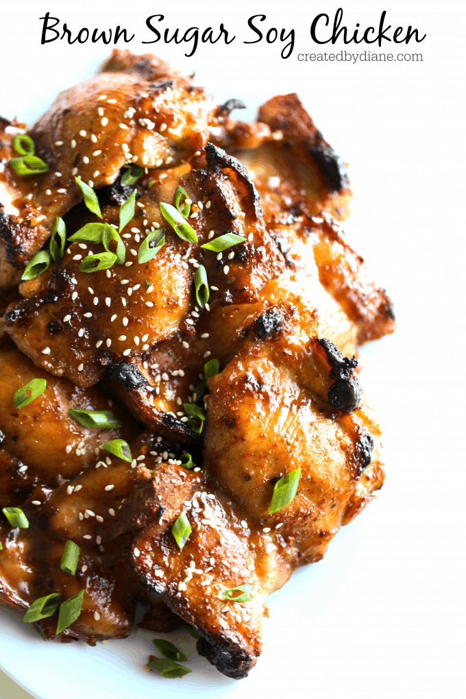 Brown Sugar Soy Marinated CHICKEN recipe from createdbydiane.com