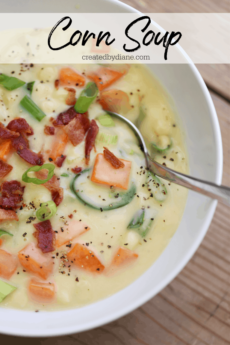 Corn Soup Recipe createdbydiane.com