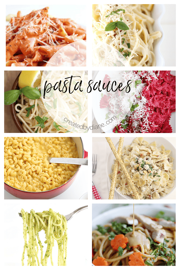 pasta sauce recipe combinations with low carb options from createdbydiane