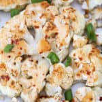 oasted cauliflower steaks with sweet chili sauce