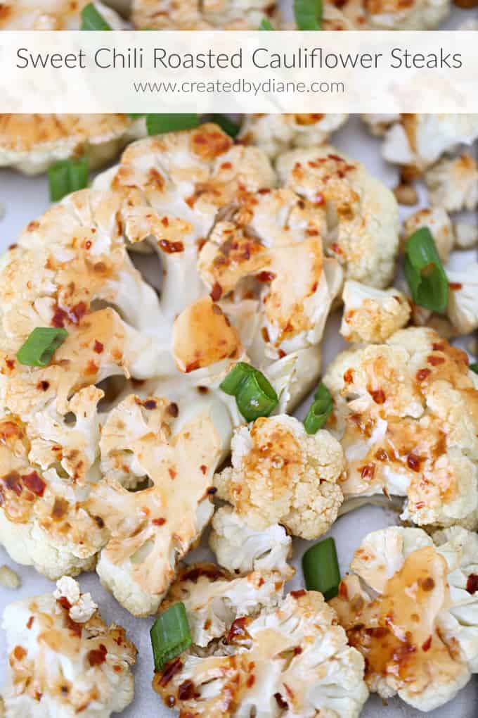 Sweet Chili Roasted Cauliflower Steaks