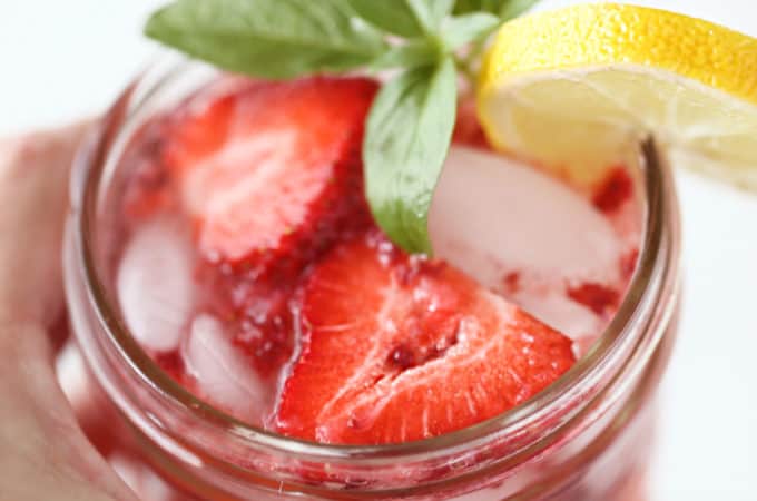 Strawberry Basil Lemon Smash Drink Recipes