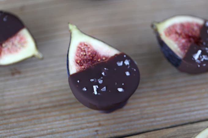 chocolate dipped figs with sea salt