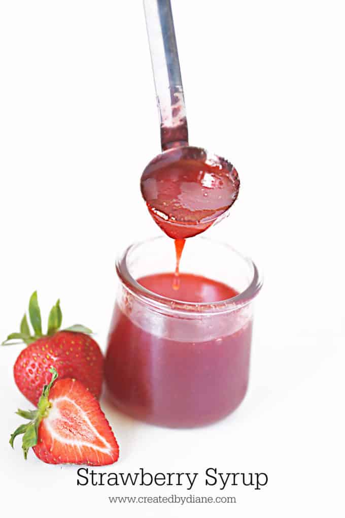 strawberry syrup recipe www.createdbydiane.com