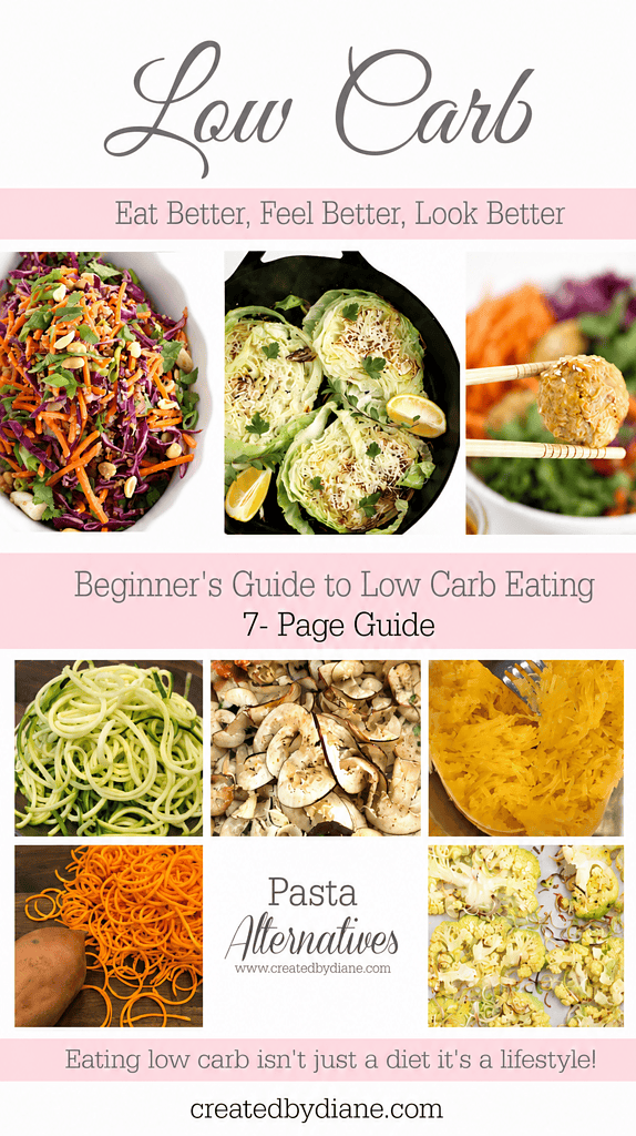 low carb guide from createdbydiane