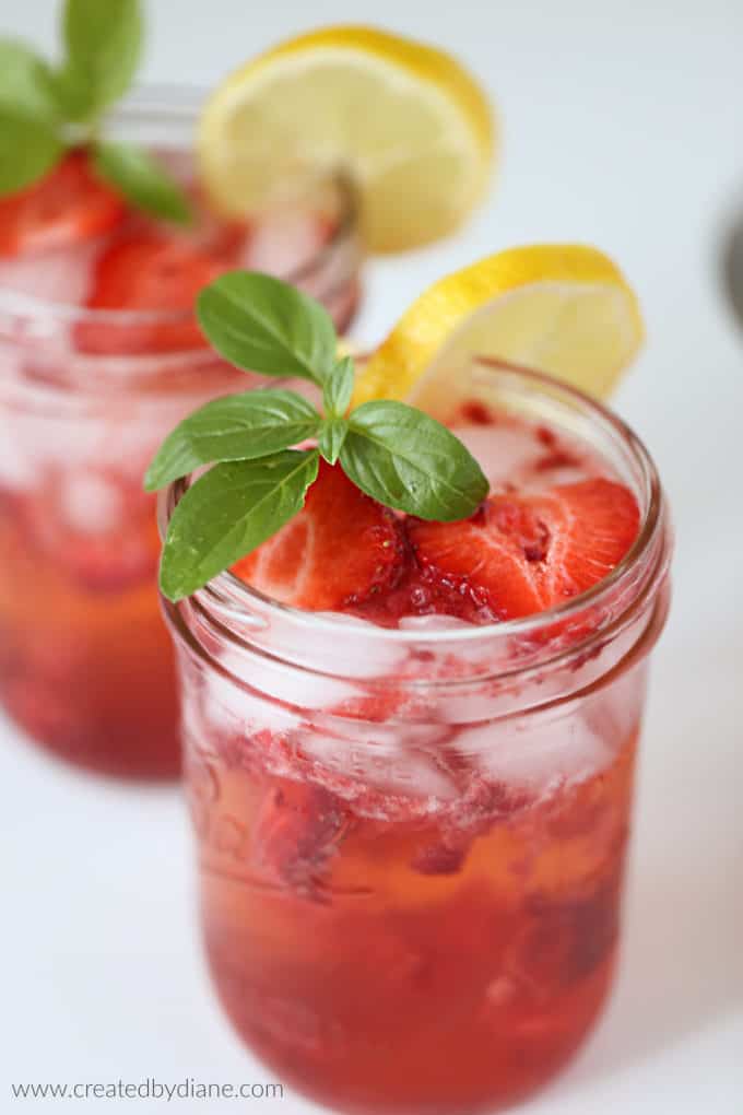 strawberry basil smash www.createdbydiane.com #cocktail