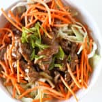 Low Carb Beef Bowls, Bean Sprouts, Cabbage and Saucy Beef www.createdbydiane.com