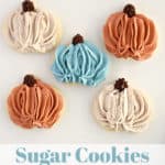 sugar cookie with frosting PUMPKINS cream cheese frosting www.createdbydiane.com