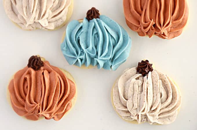 sugar cookie with frosting PUMPKINS cream cheese frosting www.createdbydiane.com