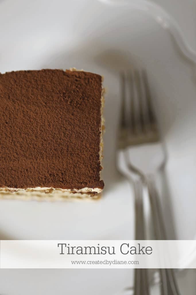 slice of tiramisu cake www.createdbydiane.com