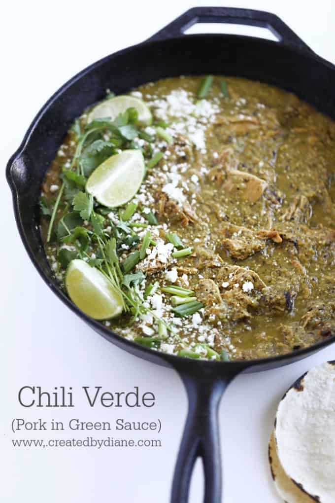 Chili Verde -PORK IN GREEN SAUCE- www.createdbydiane.com