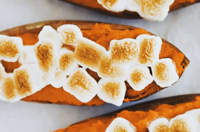twice baked sweet potatoes with marshmallows www.createdbydiane.com