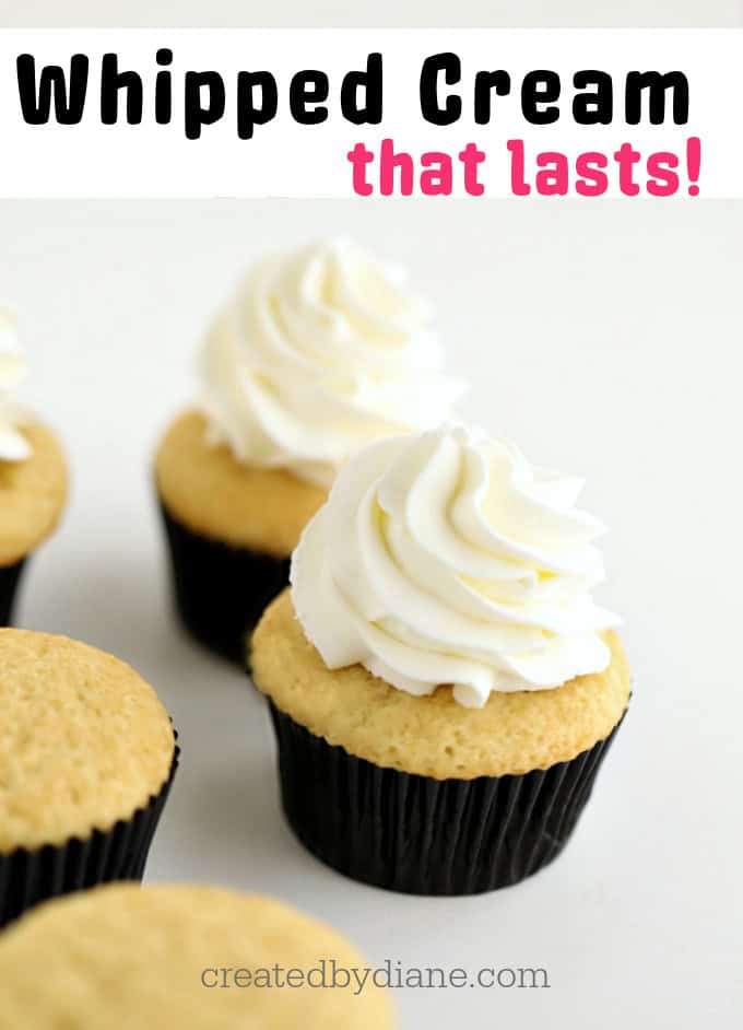 whipped cream on cupcakes