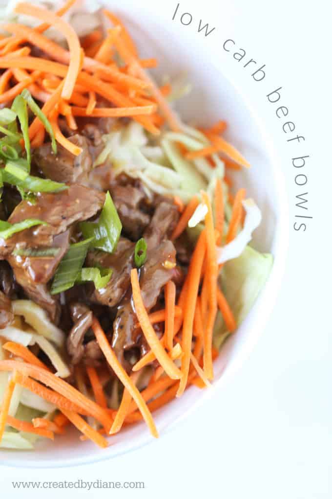 low carb beef bowls delicious and fresh tasting www.createdbydiane.com