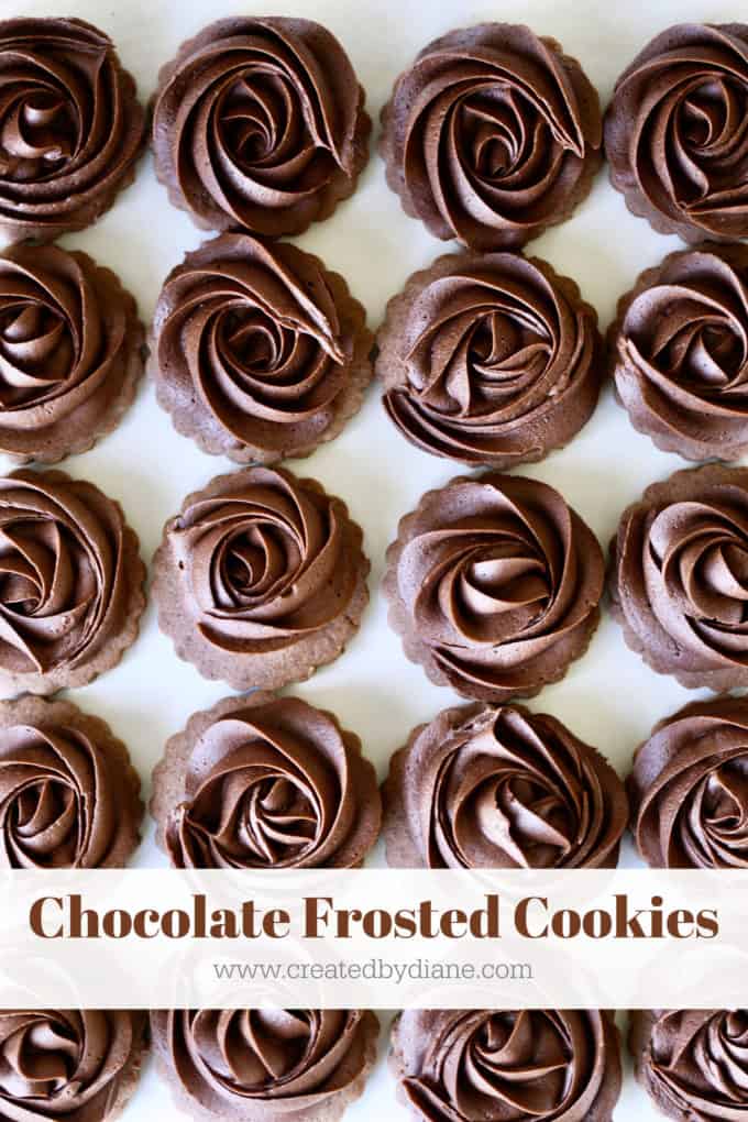 chocolate frosting cookies www.createdbydiane.com