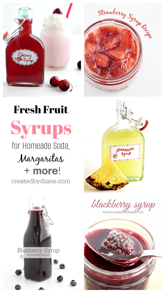 fresh fruit syrups homemade soda, margaritas and more createdbydiane.com