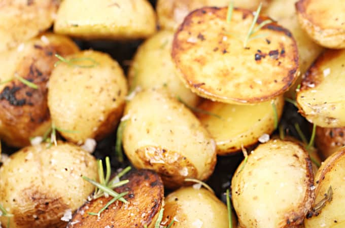 rosemary garlic skillet potatoes wwwcreatedbydiane.com