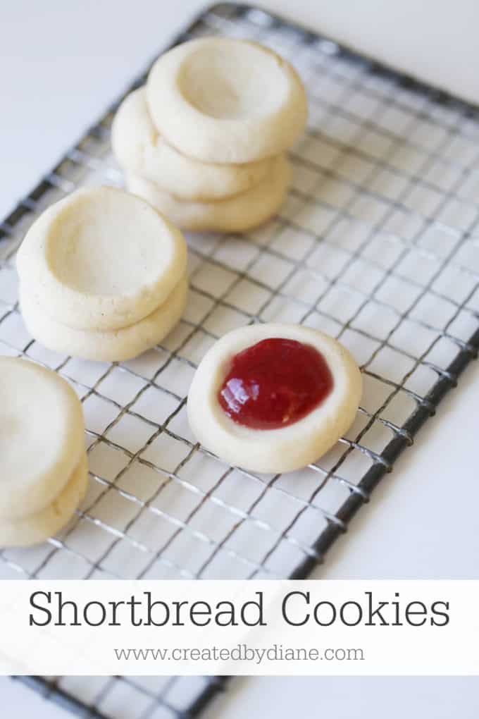 Shortbread Cookies with raspberry fruit preserves filling www.createdbydiane.com