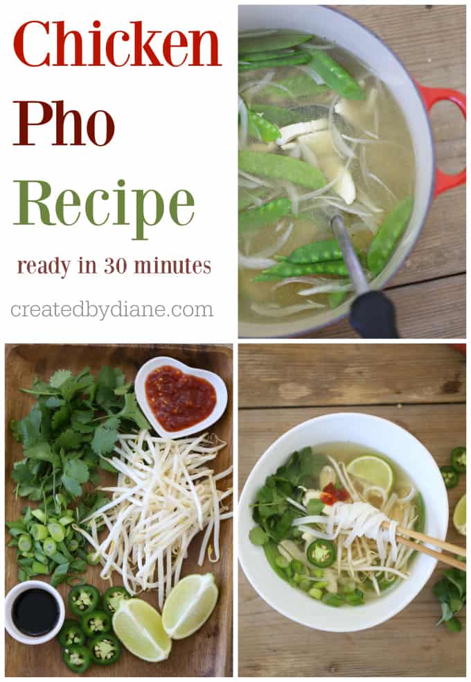 chicken pho vietnamese soup recipe createdbydiane.com