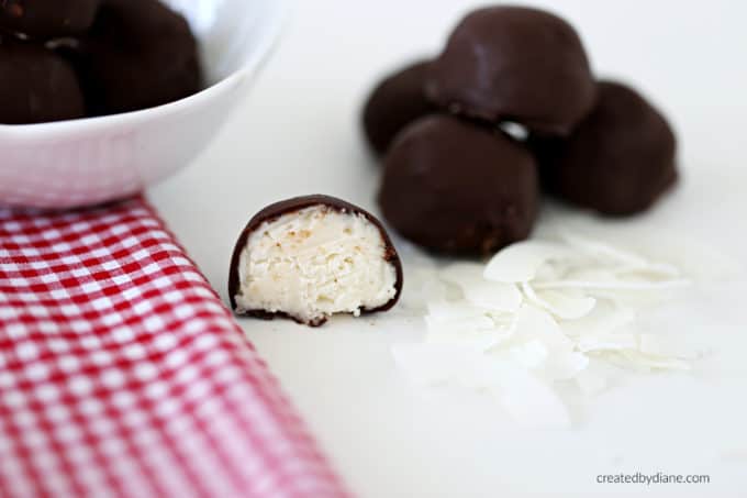 chocolate covered coconut bonbon createdbydiane.com