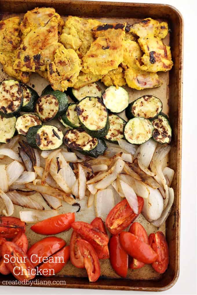 SOUR CREAM CHICKEN sheet pan recipe createdbydiane