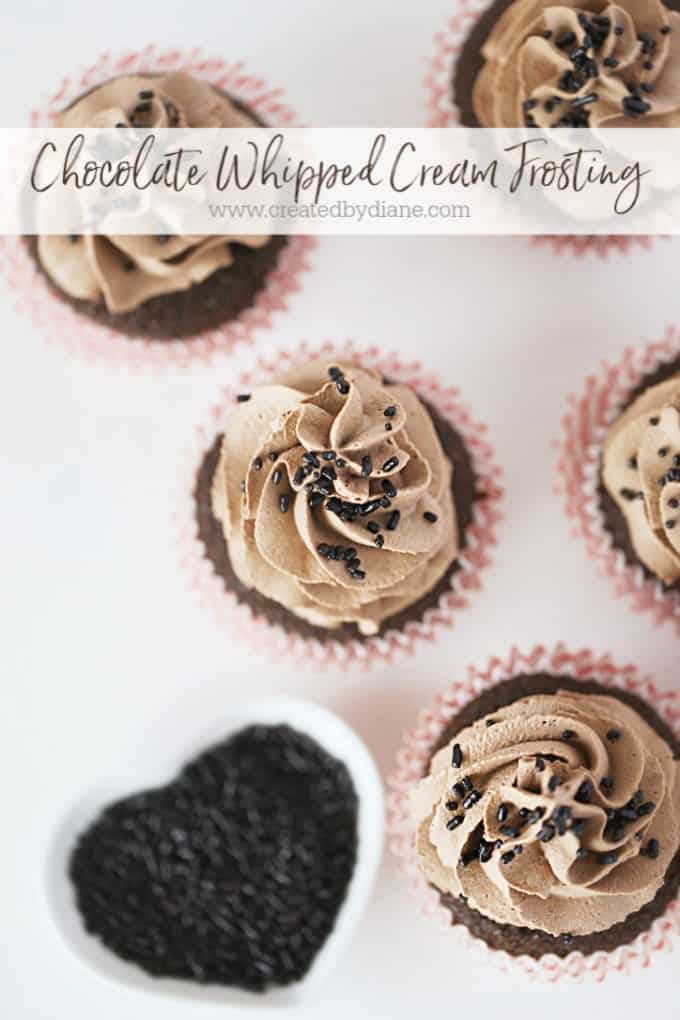 chocolate whipped cream frosting www.createdbydiane.com