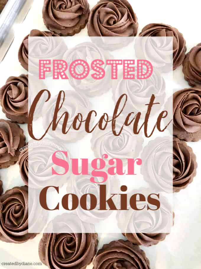 frosted chocolate sugar cookies