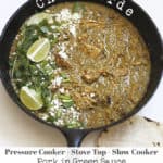 HOW TO EASILY COOK Chili Verde Pork in green sauce, Meixcan Food, Pressure cooker, stove top, slow cooker www.createdbydiane.com