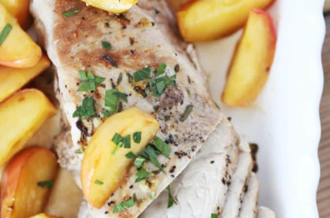 roasted pork loin with brown sugar apples recipe createdbydiane