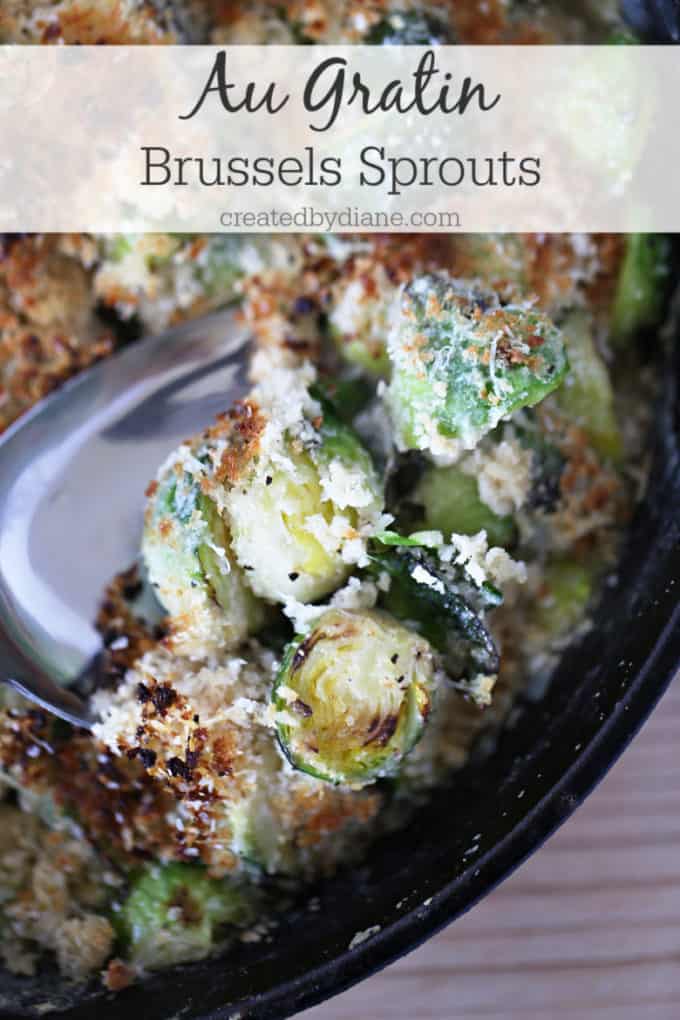 au gratin brussels sprouts recipe createdbydiane.com