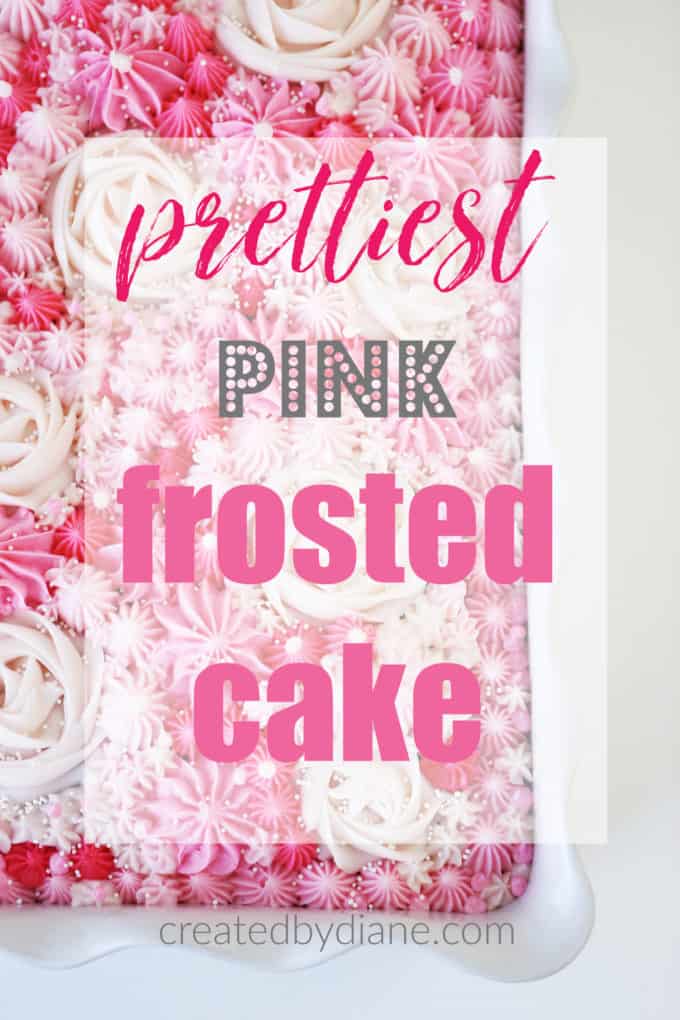 pretty pink frosted cake createdbydiane.com 