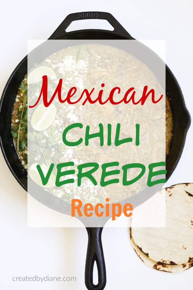 Mexican Chili Verde, pork in green sauce createdbydiane.com