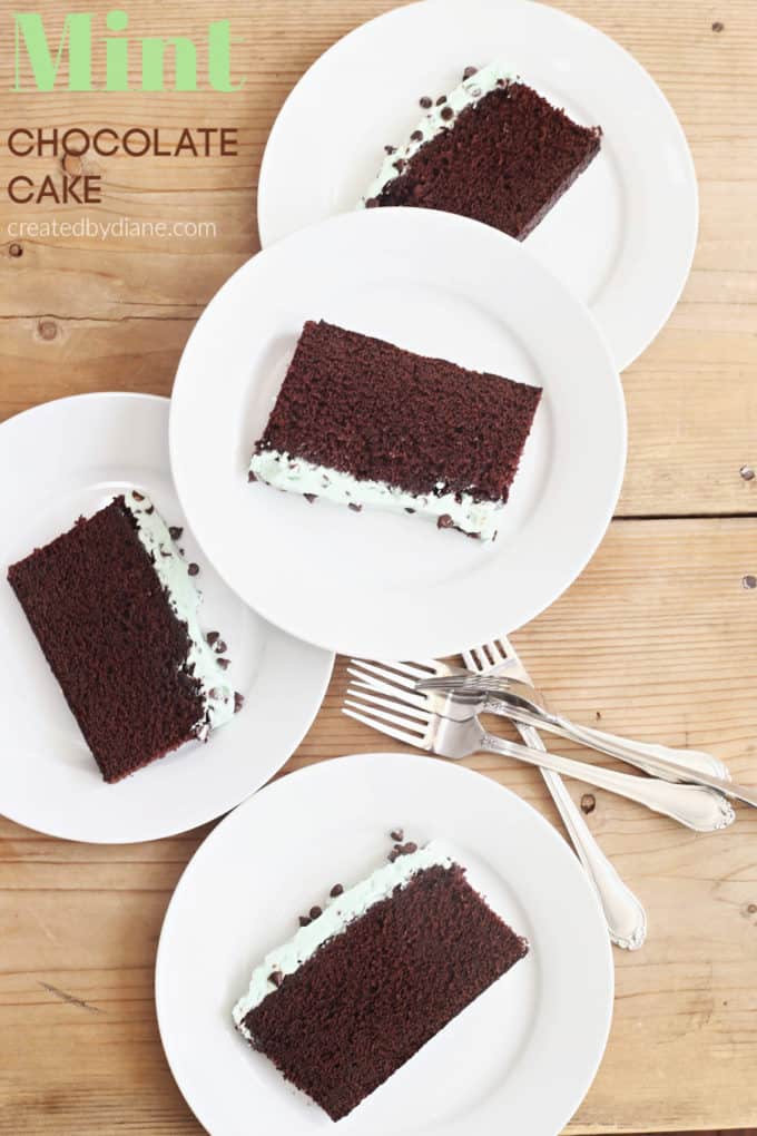 mint frosting on mint chocolate cake