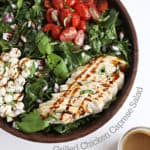 caprese salad with grilled chicken creamy balsamic
