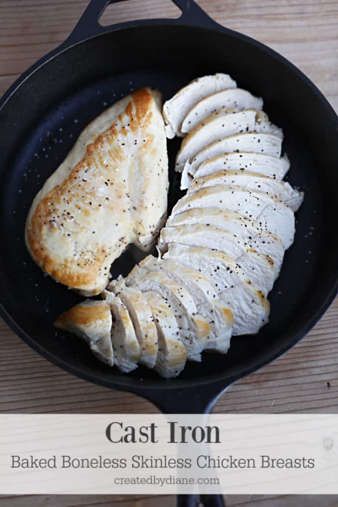 cast iron baked boneless skinless chicken 30 minutes createdbydiane.com