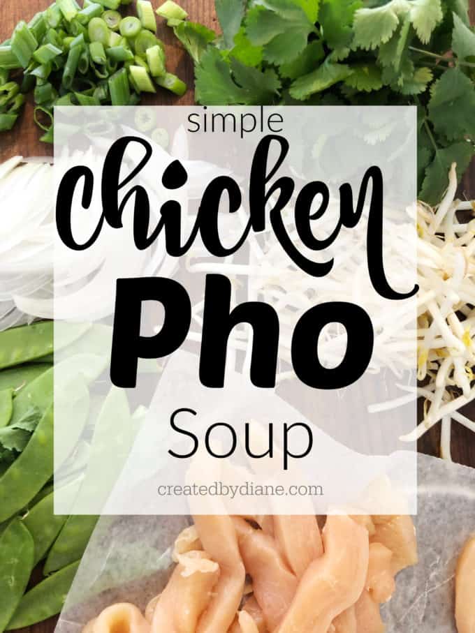 chicken pho soup recipe cretedbydiane.com