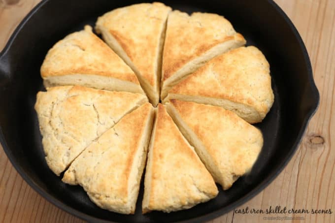 cream scone baked in a skillet